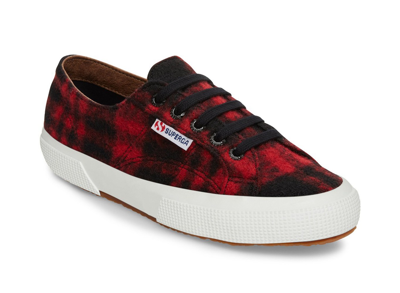 Superga Espadrille Womens - 2750 Shepherdwoolu - Red/Black - IXTMJ9504